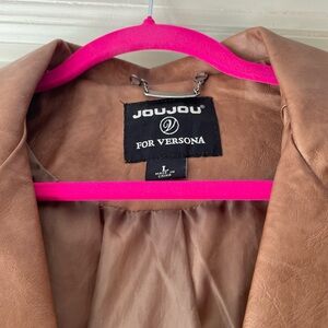 Jou Jou Women's Brown Leather Jacket